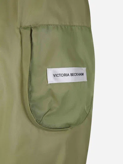 Shop Victoria Beckham Pockets Bomber Jacket In Verd Militar