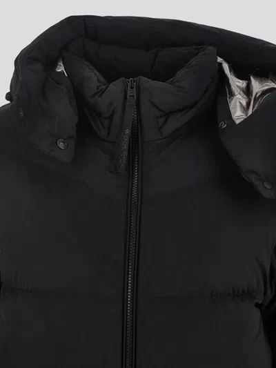 Shop Woolrich Matt Stretch Puffer Jacket In Black