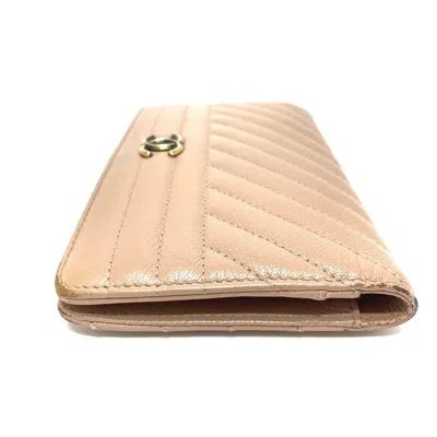 CHANEL Pre-owned Coco Mark Orange Leather Wallet  ()