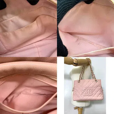 CHANEL Pre-owned Shopping Pink Leather Tote Bag ()