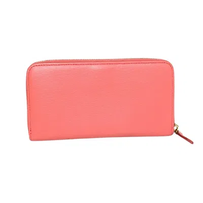 Shop Fendi Crayons Pink Leather Wallet  ()