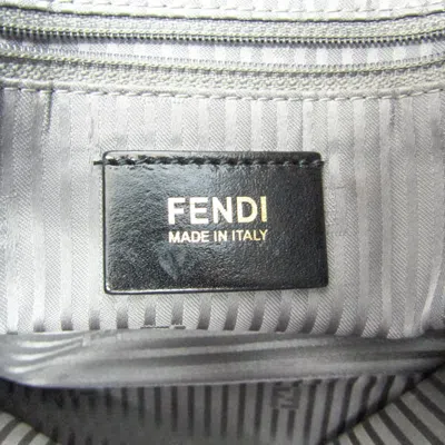 Shop Fendi Mamma Baguette Grey Leather Shoulder Bag ()