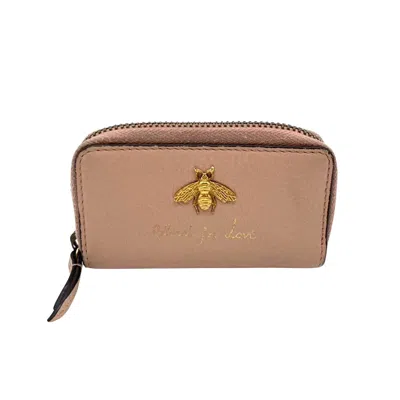 Shop Gucci Abbey Pink Leather Wallet  ()