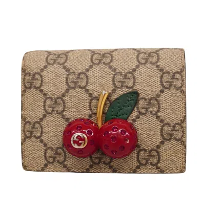 Shop Gucci Gg Supreme Brown Canvas Wallet  ()