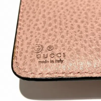 Shop Gucci Interlocking Pink Leather Wallet  ()
