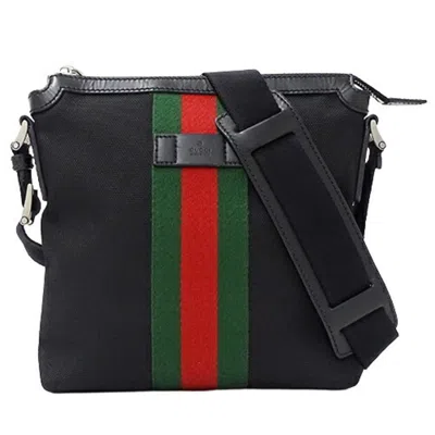 Shop Gucci Ophidia Black Synthetic Shoulder Bag ()