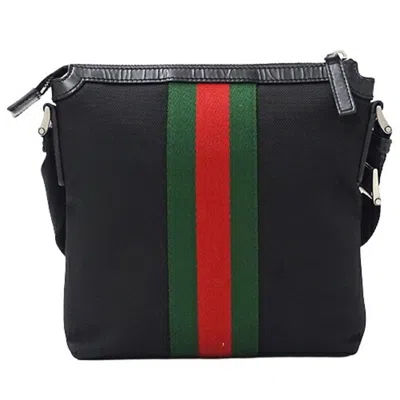 Shop Gucci Ophidia Black Synthetic Shoulder Bag ()