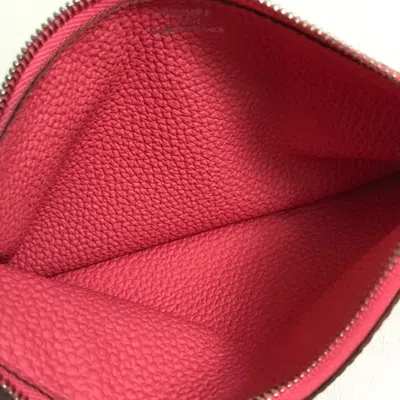 Shop Hermes Hermès Dogon Pink Leather Wallet  ()