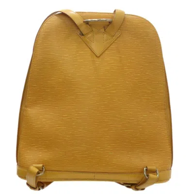 Pre-owned Louis Vuitton Gobelins Yellow Leather Backpack Bag ()