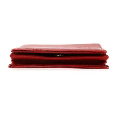 Pre-owned Louis Vuitton Porte Monnaie Boîte Red Leather Wallet  ()