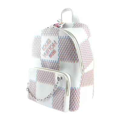 Pre-owned Louis Vuitton Racer White Leather Backpack Bag ()