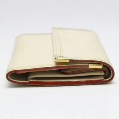 Pre-owned Louis Vuitton Suhari White Leather Wallet  ()