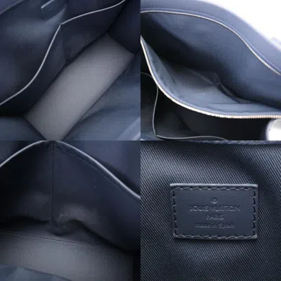 Pre-owned Louis Vuitton Takeoff Navy Leather Tote Bag ()