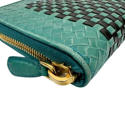 Shop Prada Saffiano Green Leather Wallet  ()