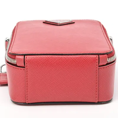Shop Prada Saffiano Pink Leather Shoulder Bag ()