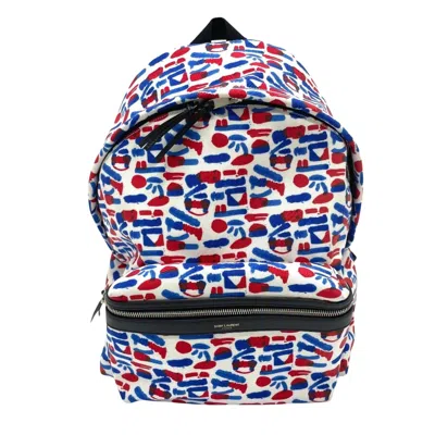 Shop Saint Laurent Multicolour Canvas Backpack Bag ()
