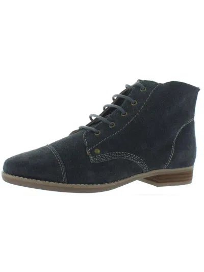 Array Tacoma Womens Suede Leather Closed Tap Toe Ankle Boots In Grey