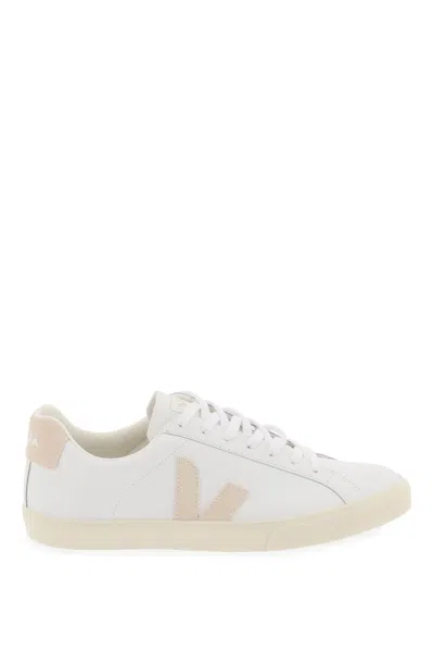 Shop Veja Sneakers In Pelle Esplar In White, Beige
