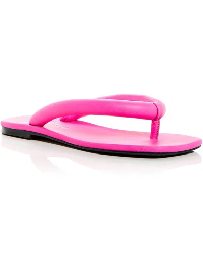 Shop Staud Rio Womens Leather Slip-on Slide Sandals In Multi