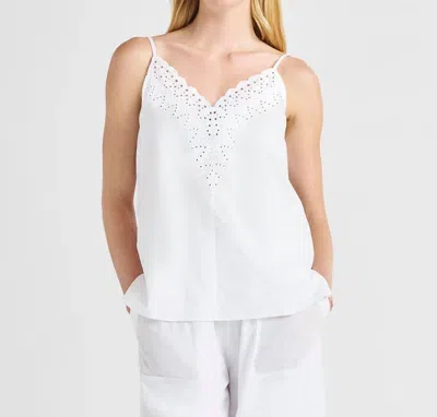 Splendid Womens Eyelet Tank Pullover Top In White