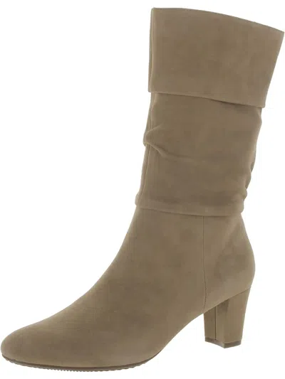 Shop Vaneli Daley Womens Suede Mid-calf Block Heel Boot In Multi