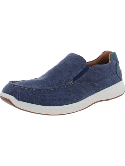 Shop Florsheim Great Lakes Mens Leather Canvas Slip-on Shoes In Multi
