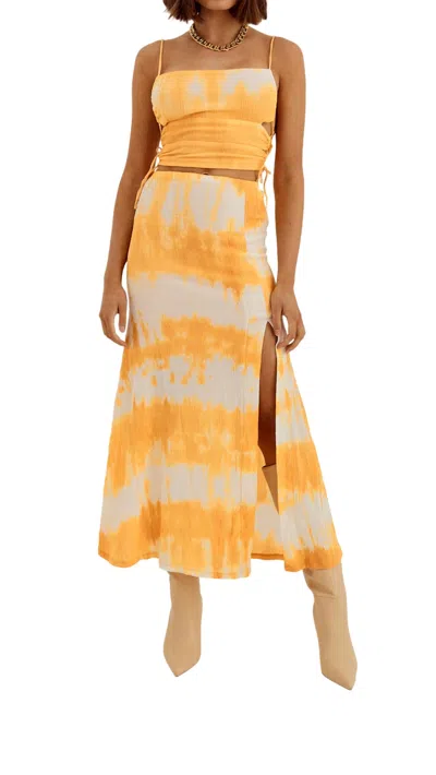 Shop Sovere / Nova Slip Skirt In Honeycomb In Multi