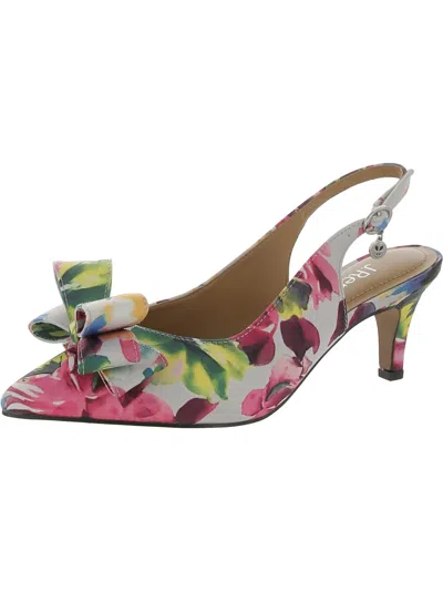 Shop J. Reneé Gosalyne Womens Floral Pointed Toe Slingback Heels In Multi