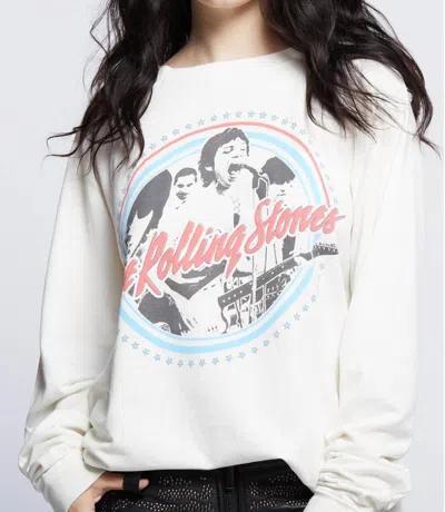 Shop Recycled Karma Rolling Stones Sweatshirt In White