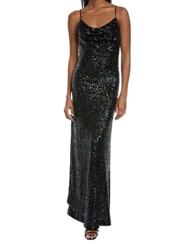 Shop Halston Syrena Gown In Black