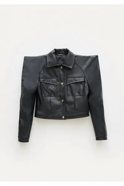 Shop Wild Pony Vegan Leather Jacket In Black