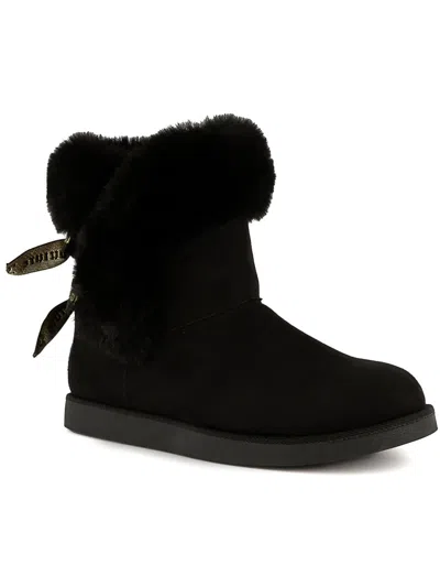 Shop Juicy Couture Womens Faux Suede Cozy Winter & Snow Boots In Multi