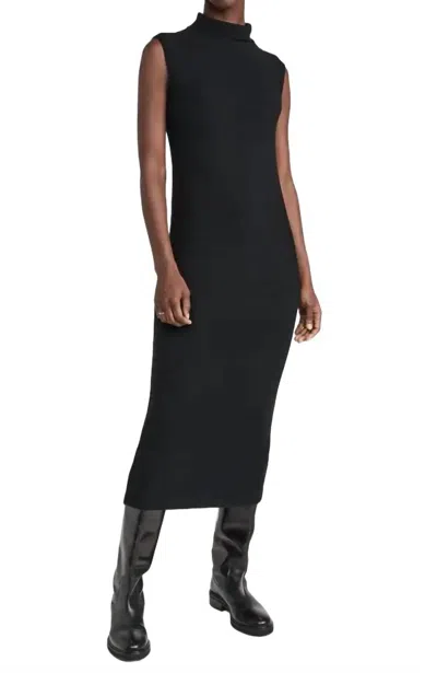 Shop Enza Costa Sleeveless Knit Dress In Black