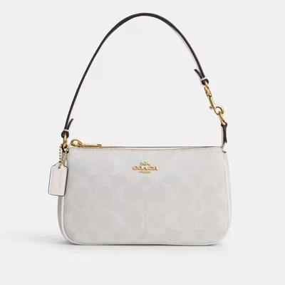Shop Coach Outlet Nolita 19 In Signature Canvas In White