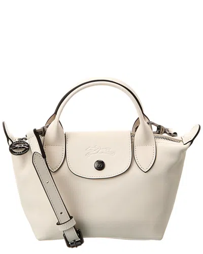 Shop Longchamp Le Pliage Xtra Xs Leather Tote In White