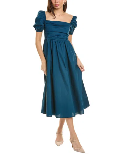 Shop Lyra & Co Midi Dress In Blue