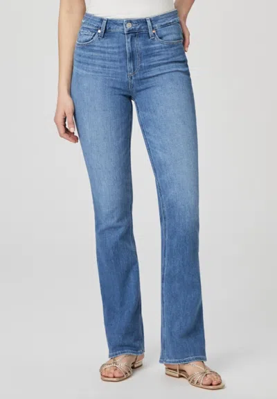 Shop Paige High Rise Laurel Canyon 30" Petite Denim In Bellflower Distressed In Multi