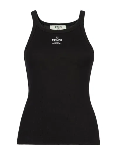 Shop Fendi Vest & Tank Tops In Black