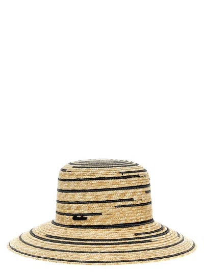 Shop Borsalino Bicolor Straw Hat Hats Beige