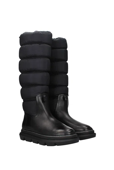 Shop Tory Burch Boots Fabric Black