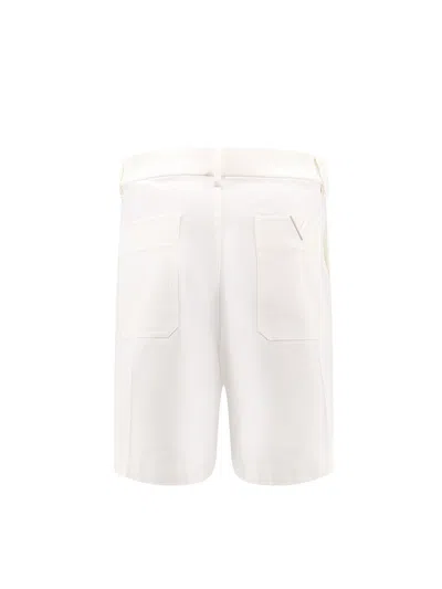 Shop Valentino Cotton Bermuda Shorts With Metal Vlogo Detail