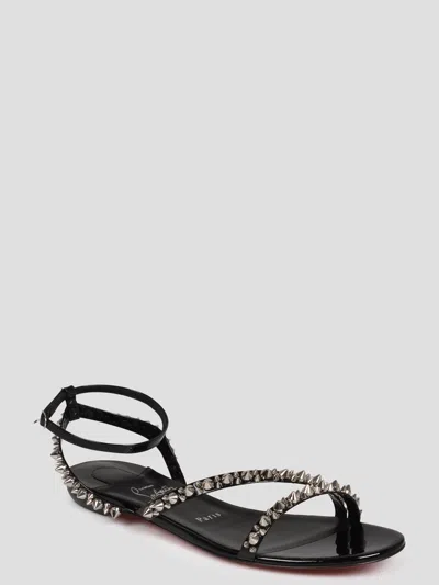 Shop Christian Louboutin Mafaldina Spikes Flat Sandals