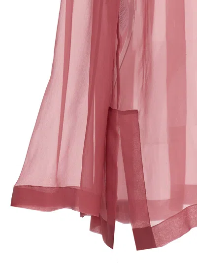 Shop Alberta Ferretti Transparent Silk Shirt Shirt, Blouse Pink
