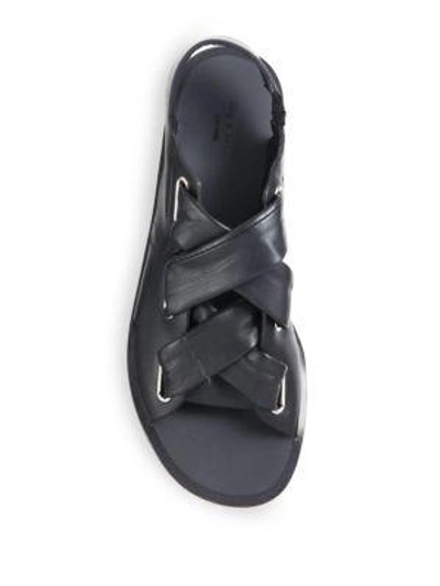 Shop Rag & Bone Elda Leather Lace-up Slingback Sandals In Black