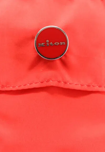 Shop Kiton All-over Logo Print Swim Shorts In Red