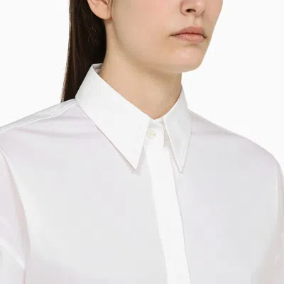Shop Brunello Cucinelli White Cotton-blend Shirt Women