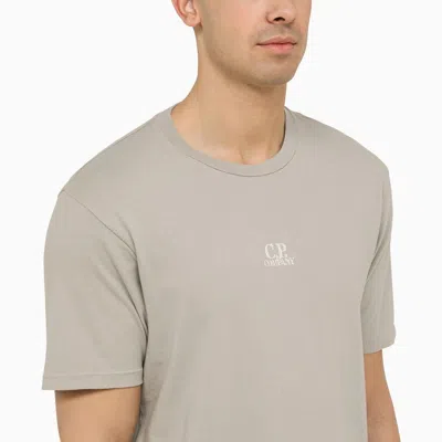 Shop C.p. Company Cotton Grey T-shirt With Logo Men In Gray