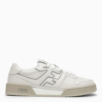 Shop Fendi Match Low Trainer In White Leather Men
