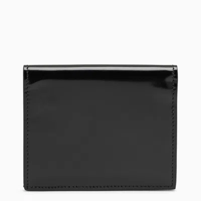 Shop Ferragamo Black Leather Card Holder Women In Multicolor