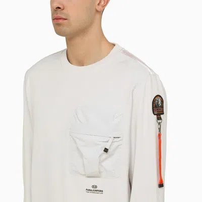 Shop Parajumpers Cotton Cloud Sweatshirt With Patch Pocket Men In Gray